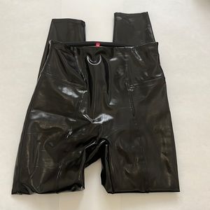 Size medium Spanx patent leather leggings